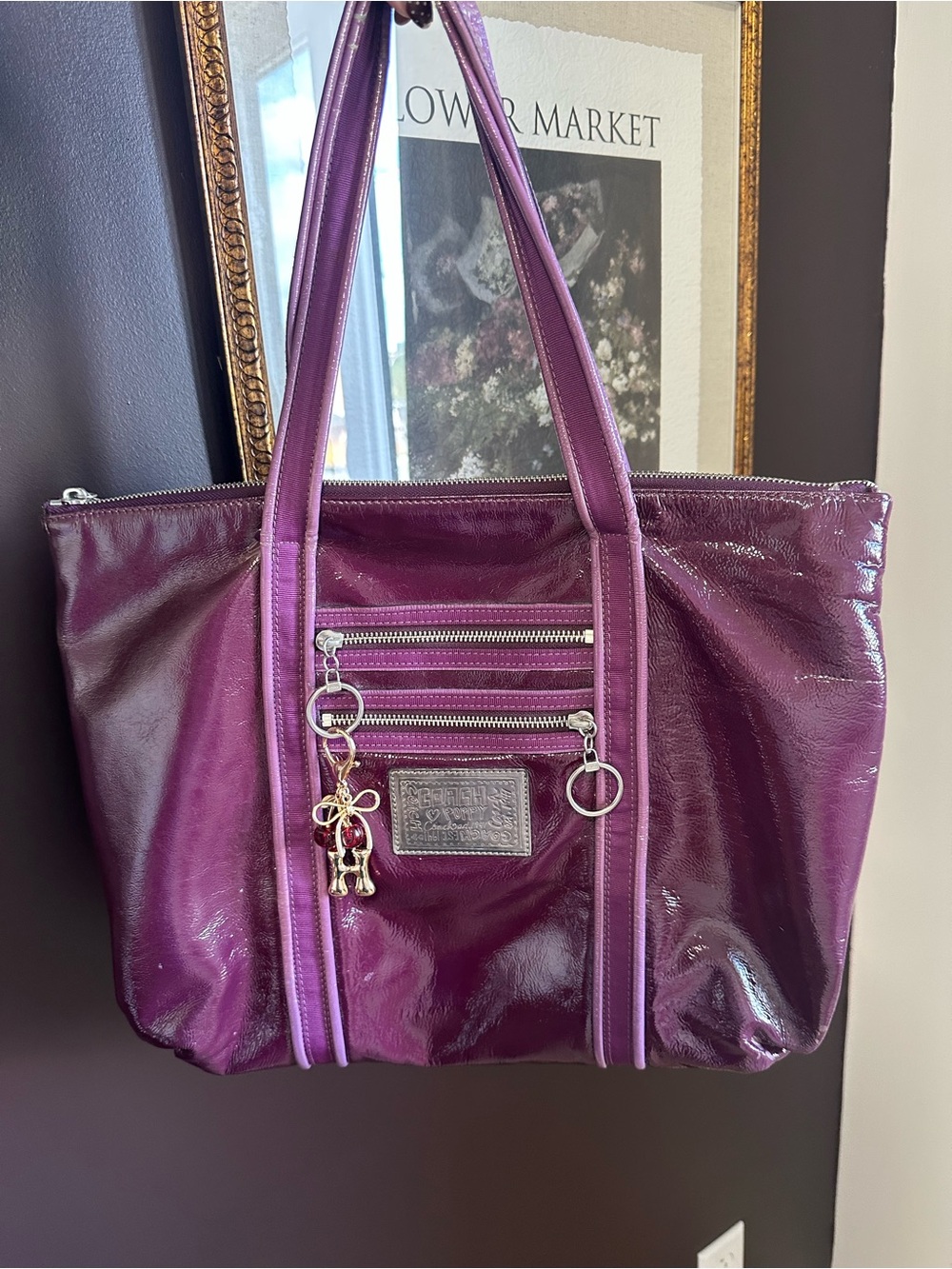 Coach Poppy Purple Patent Leather Tote 13896 Y2K PROJECT BAG